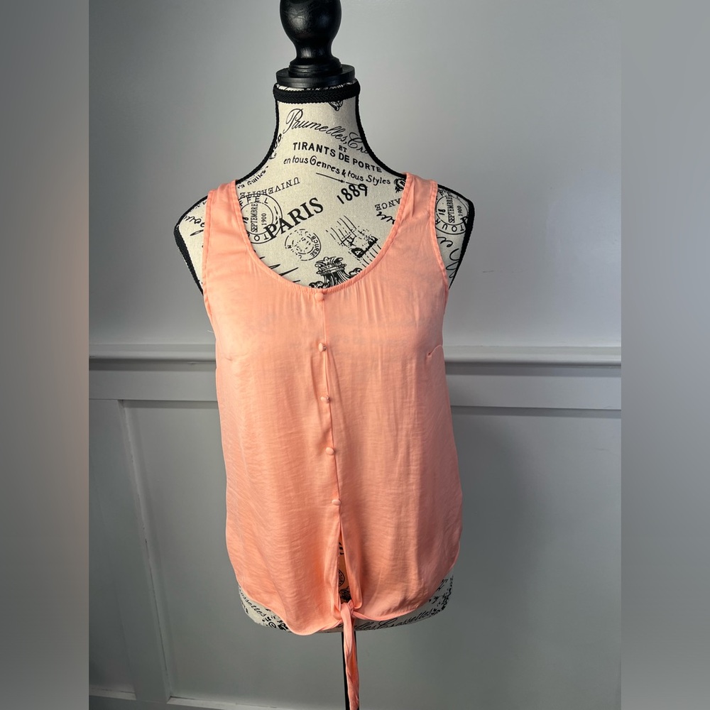 A New Day- lightweight peachy coral tank- Size XS